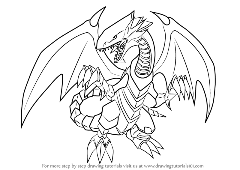 800x567 Learn How To Draw Blue Eyes White Dragon From Yu Gi Oh! Official