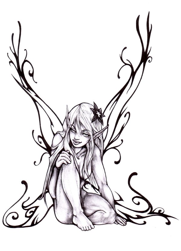 600x829 Dark Fairy Drawings To Color More From Jen3633@att
