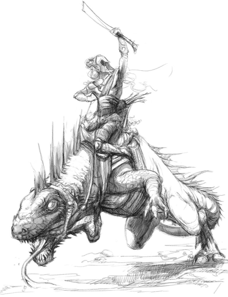 784x1019 Dark Elf Sketch By Filipe Pagliuso