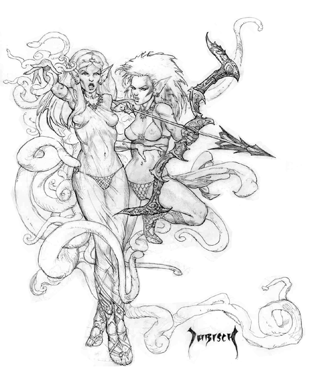609x720 Drow Dark Elf Honeys By Dubisch
