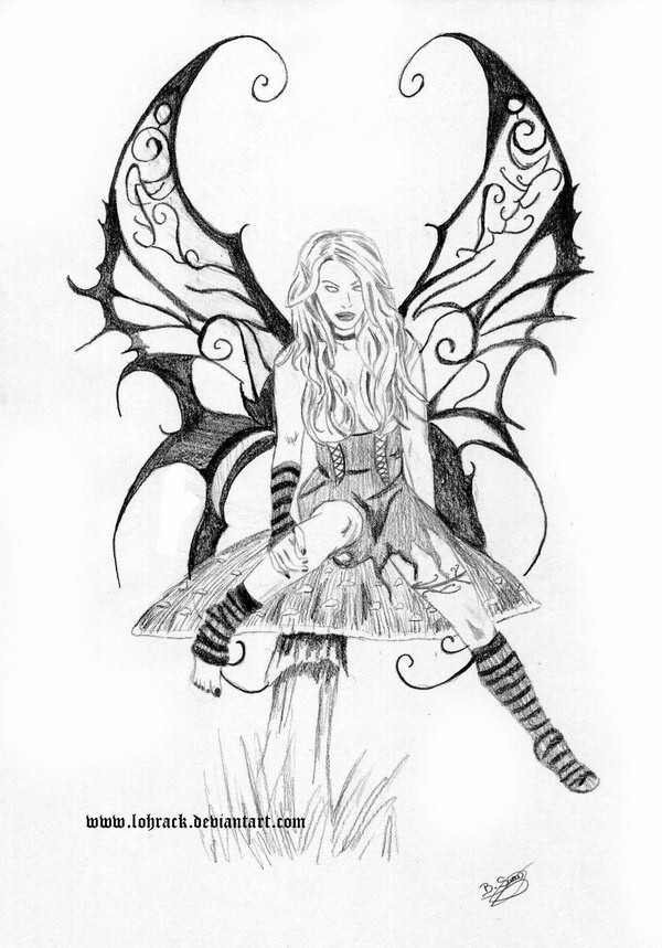 600x859 Gothic Fairy Tattoos Collection