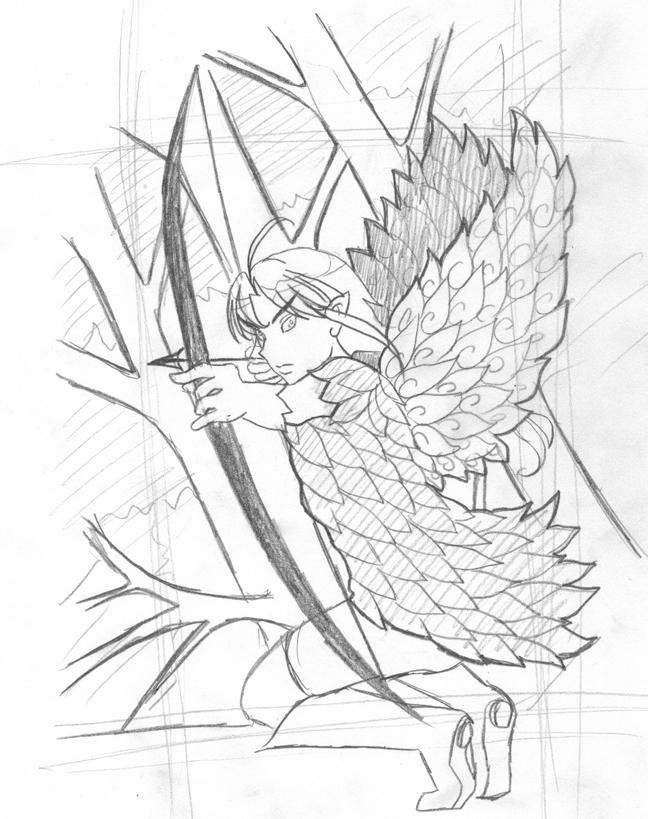 648x819 Dark Fairy Sketch By Korimichele