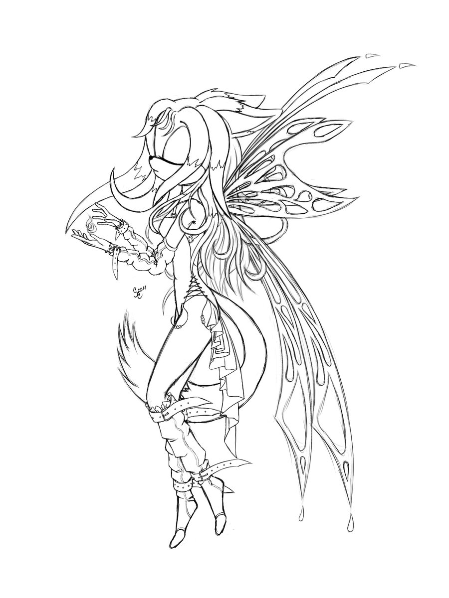 900x1200 Dark Fairy Coloring Pages