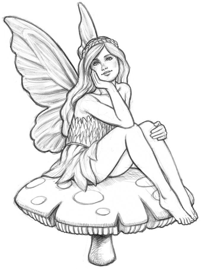 681x906 Pictures Pencil Sketches Of Fairies,