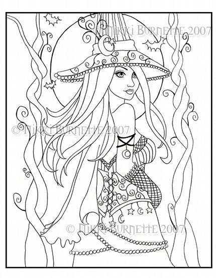 430x555 Dark Fairy Coloring Pages