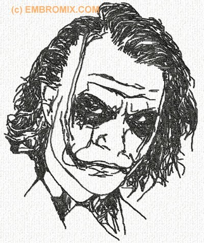 400x477 Best Machine Embroidery Designs Joker Embroidery Design