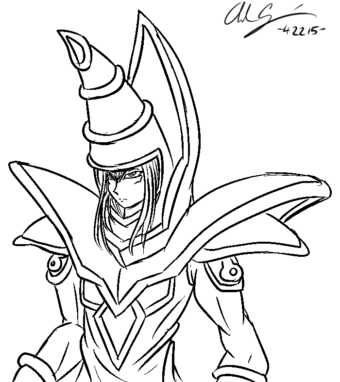 700x787 Dark Magician Sketch By Ambercyprian