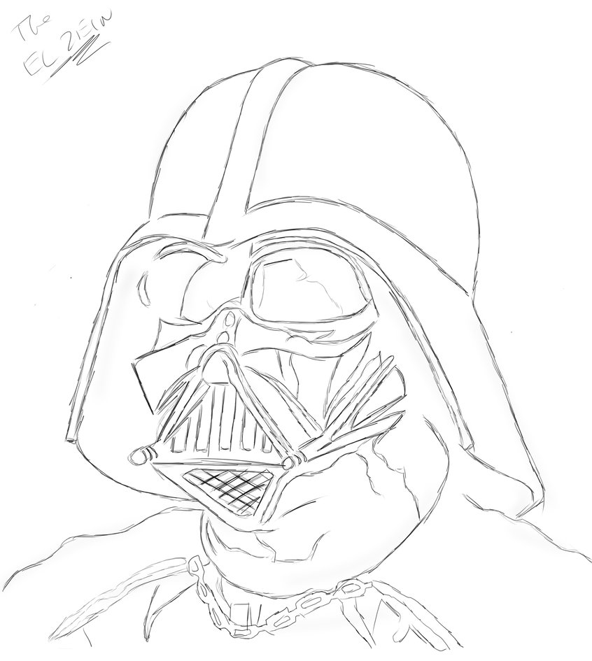 846x945 Darth Vader By Theelzein
