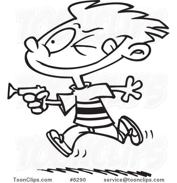 581x600 Cartoon Black And White Line Drawing Of A Boy Playing With A Dart