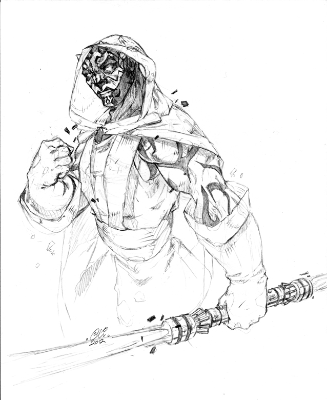 638x780 Darth Maul Sketch By Alivanart