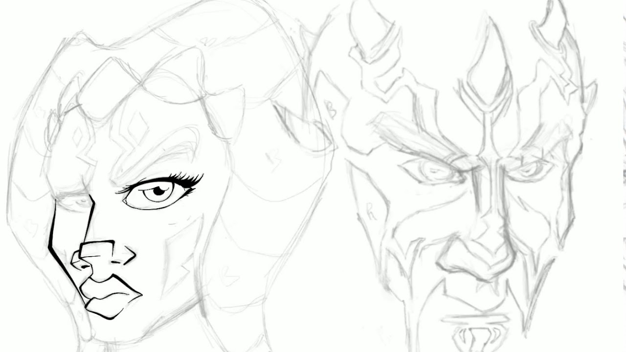 1280x720 Procreate Starwars Drawing Time Lapse Ashoka And Darth Maul