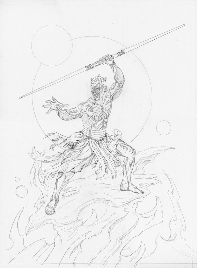 768x1041 Savage Darth Maul Pencil By Joejusko