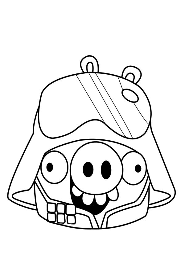 600x849 Angry Bird Pigs As Darth Vader Coloring Pages Bulk Color