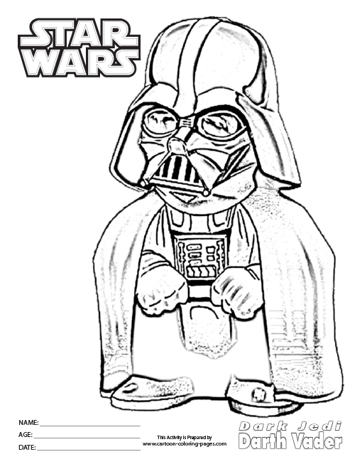 510x660 Star Wars Coloring Pages Darth Vader