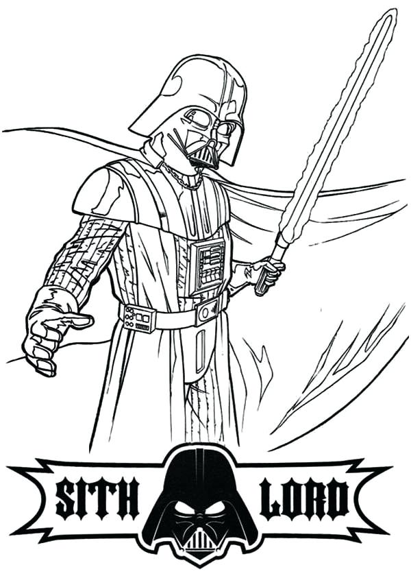 600x840 Darth Vader Coloring Page Star Wars Coloring Pages Star Wars Kids