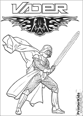 290x406 Drawn Darth Vader Coloring Page Pencil And In Color D On Top Free