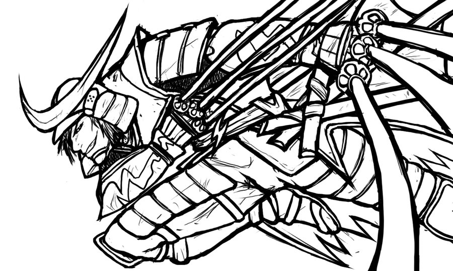 900x540 Date Masamune Lineart By Cybermisadventures