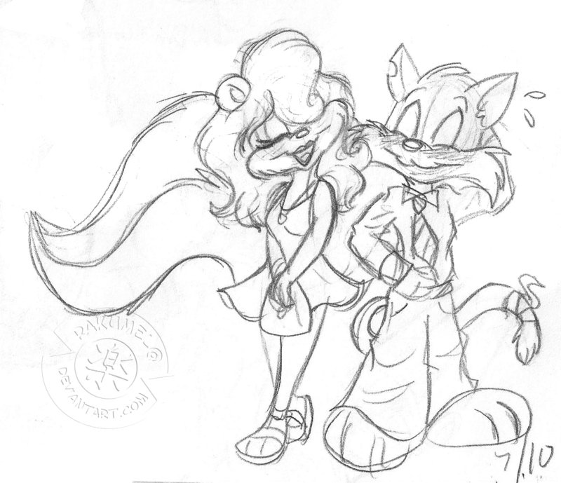 800x689 Furball And Fifi Date Sketch By Rakumel