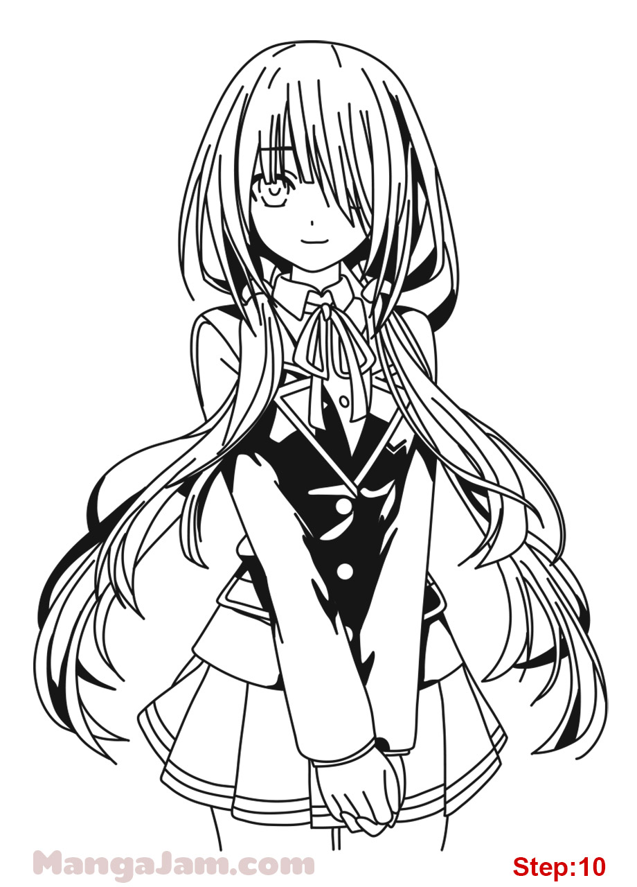 920x1280 How To Draw Kurumi Tokisaki From Date A Live Step 10 Crafts