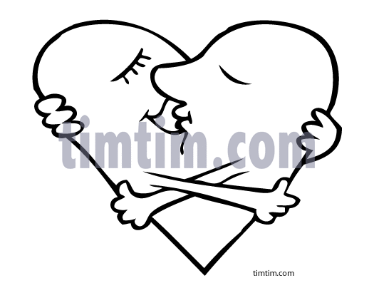 525x404 Free Drawing Of A Valentine Kiss Bw From The Category Dating Love