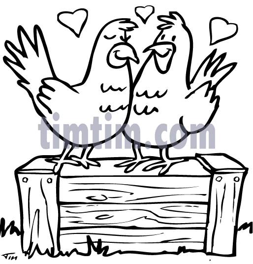514x536 Free Drawing Of Bird Lovers Bw From The Category Dating Love