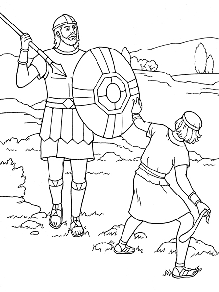 David And Goliath Drawing