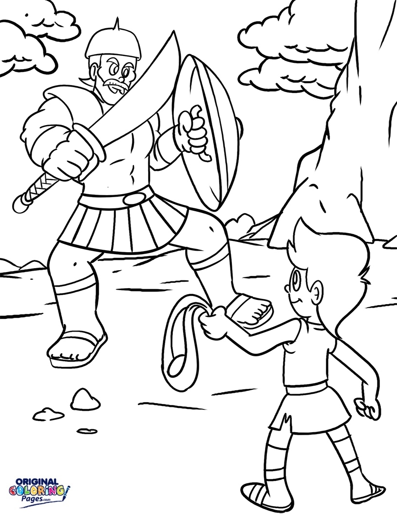 David And Goliath Drawing at GetDrawings | Free download
