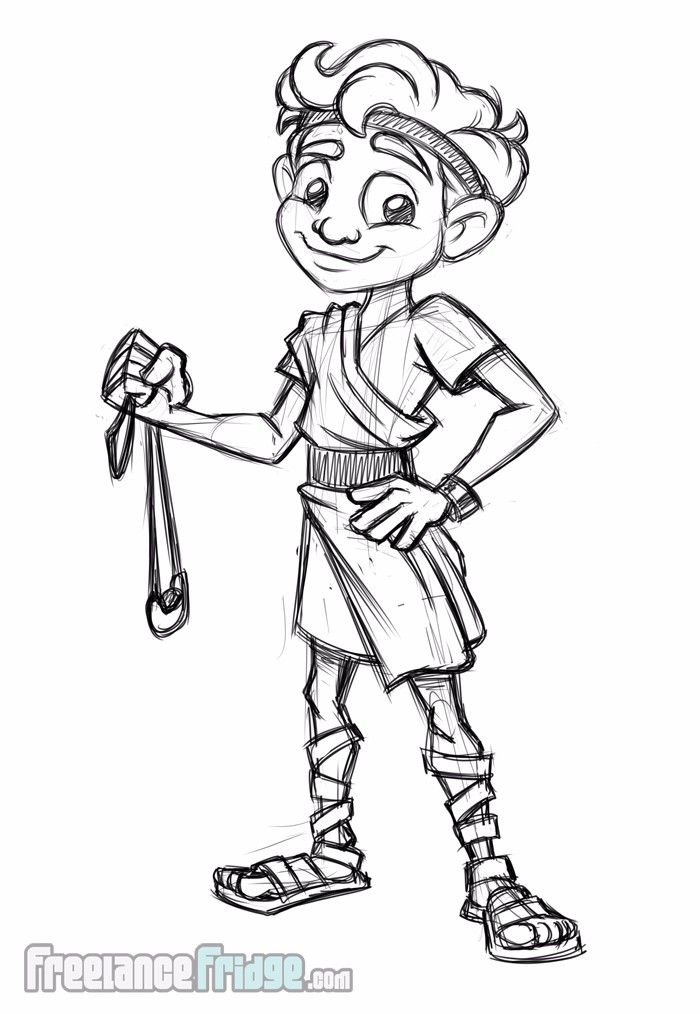 700x1014 David And Goliath Children's Book Illustrations Freelance Fridge