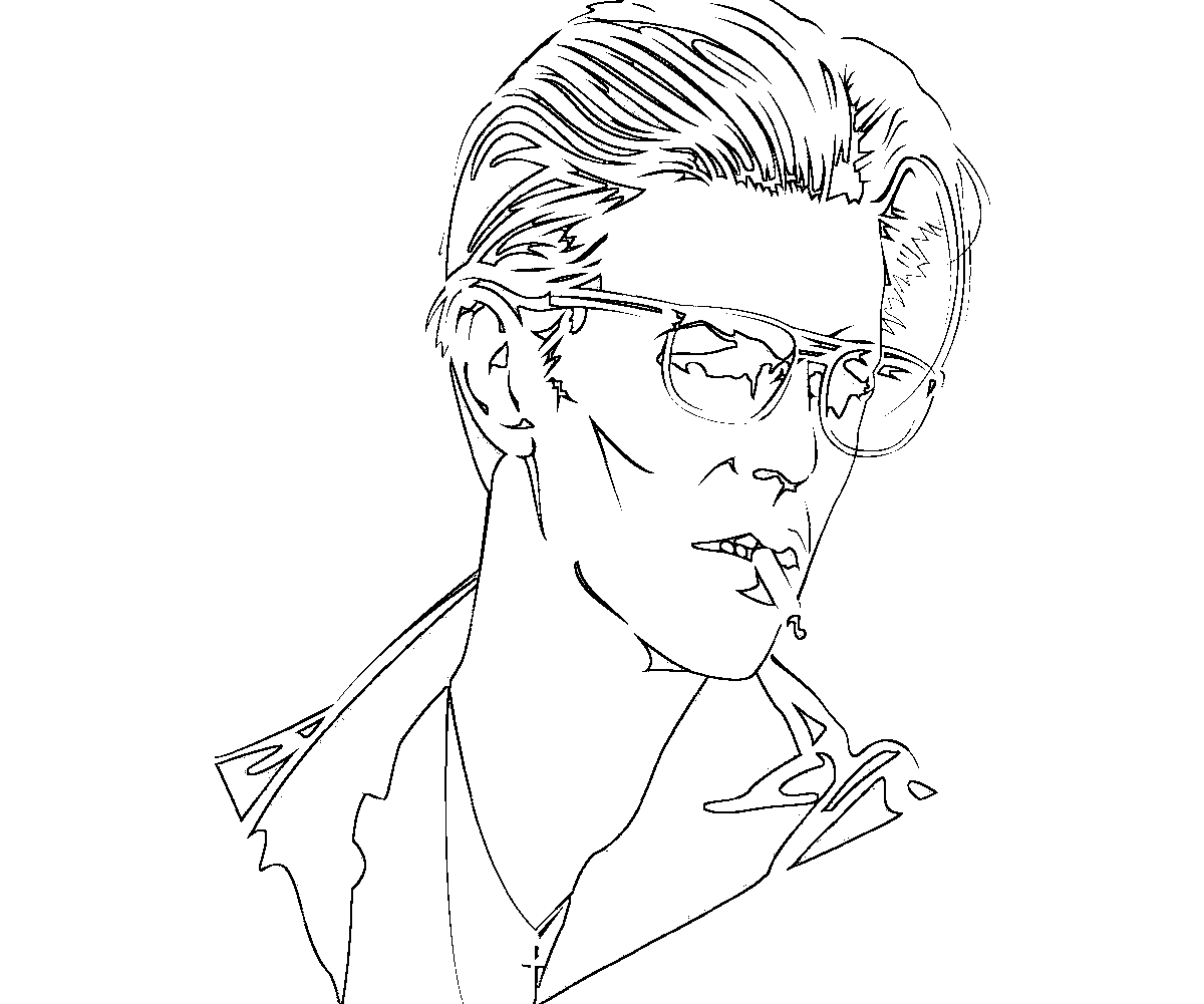 1200x1001 David Bowie Coloring Pages Yumiko Fujiwara