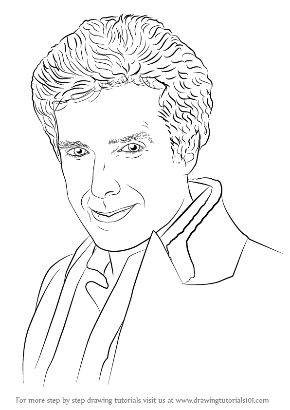 596x842 Learn How To Draw David Copperfield (Famous People) Step By Step
