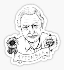210x230 David Attenborough Drawing Stickers Redbubble