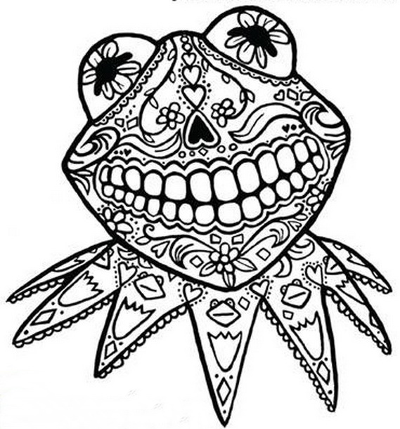 569x611 Day Of The Dead Coloring And Craft Activities