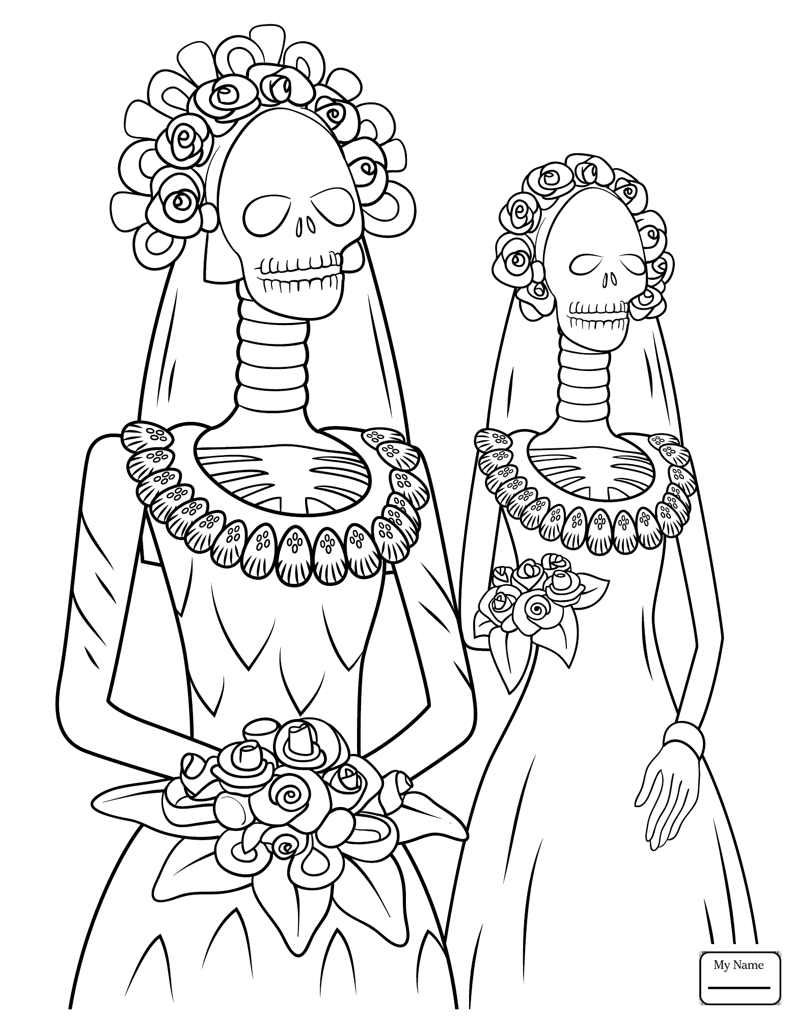 1557x2000 Coloring Pages Dia De Los Muertos Sugar Skull Holidays Day