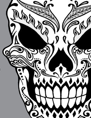 300x387 Day Of The Dead Skull Clipart Our Second Hand Drawn Day Eclectic