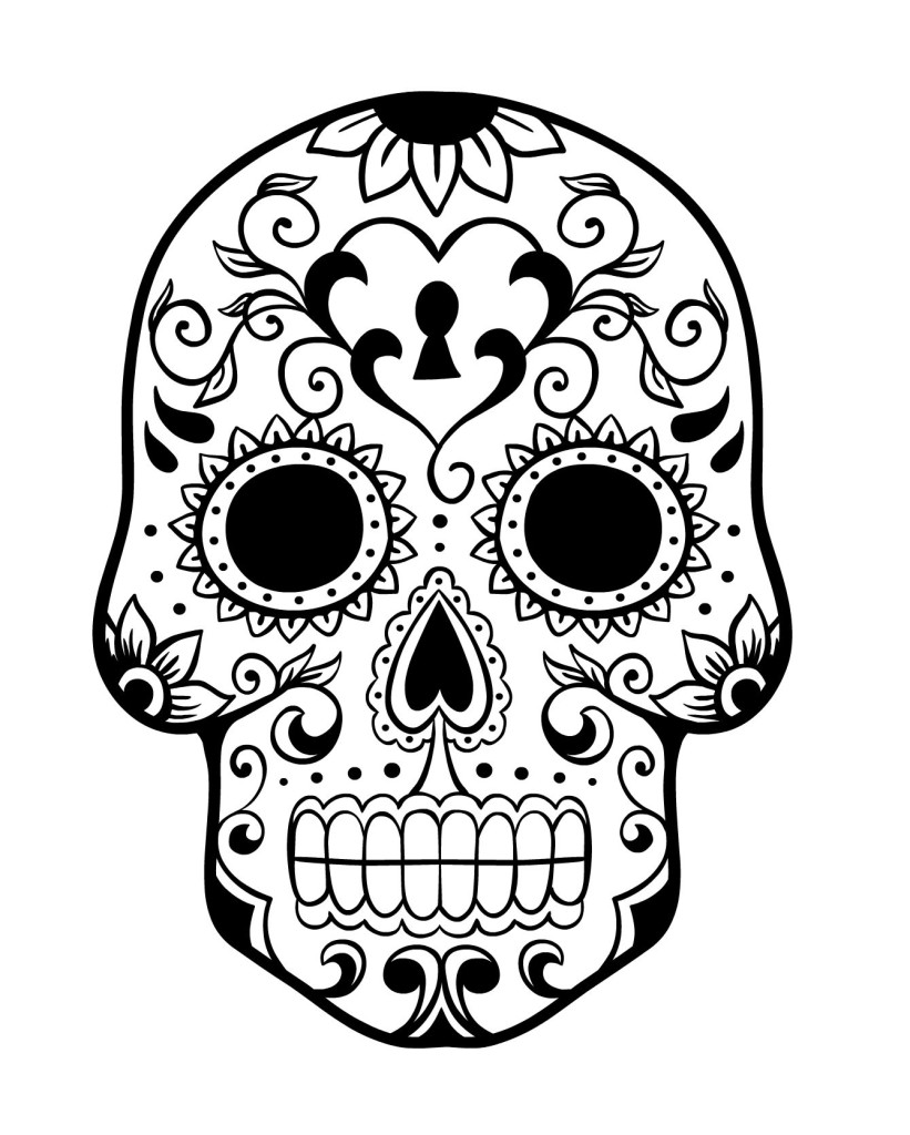 821x1024 Day Of The Dead History And Free Sugar Skulls Coloring Pages