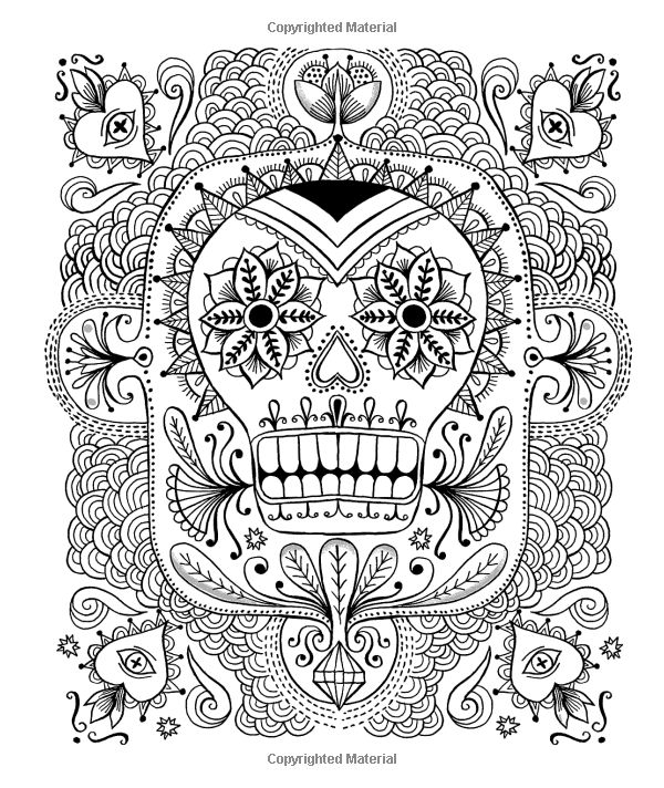 600x712 107 Best Day Of The Dead Coloring Images On Coloring