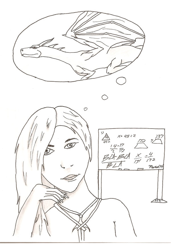 600x870 Daydream Drawing By Ladyshar