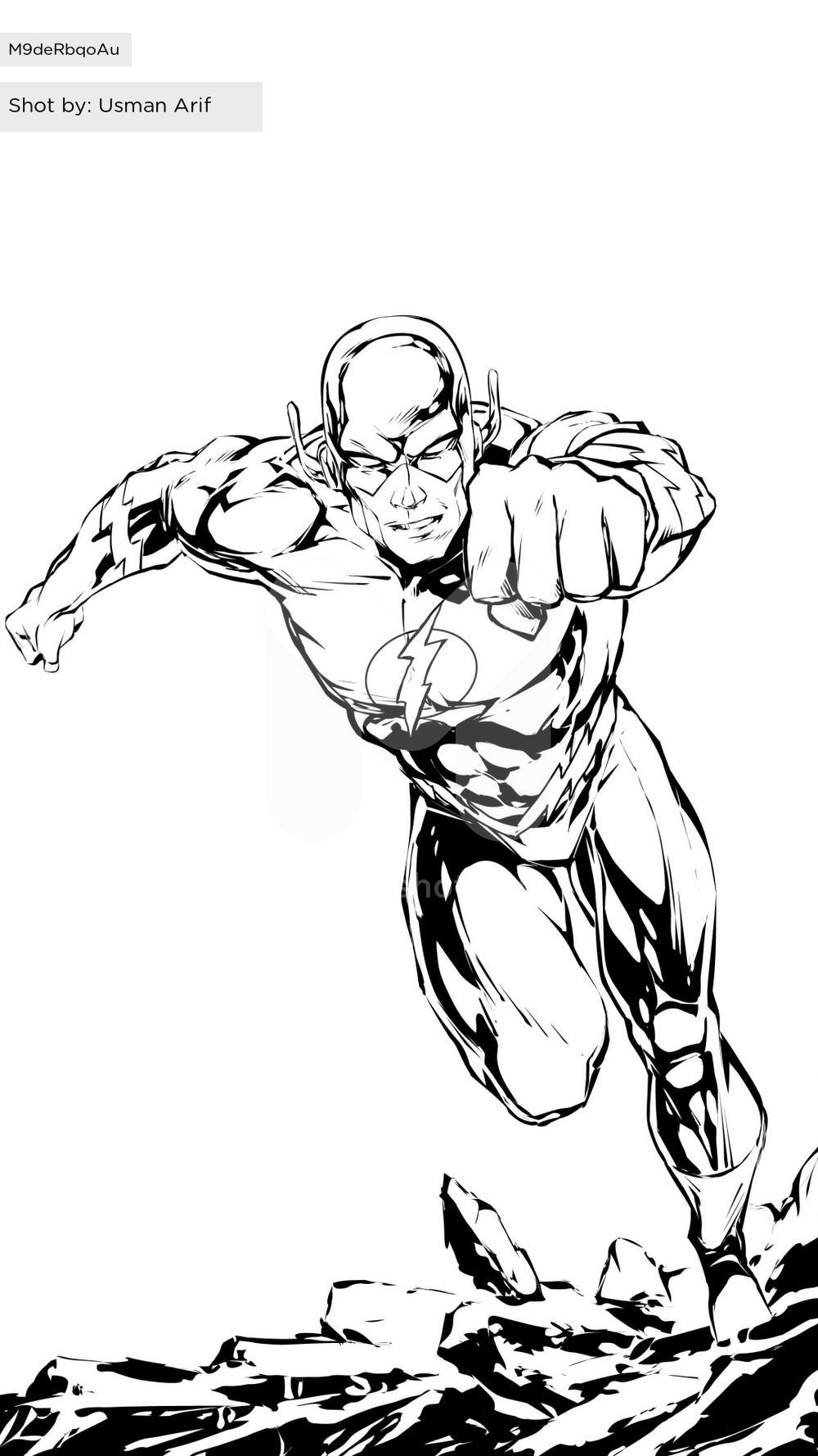1000x1778 The Flash (Drawing) By Usman Arif
