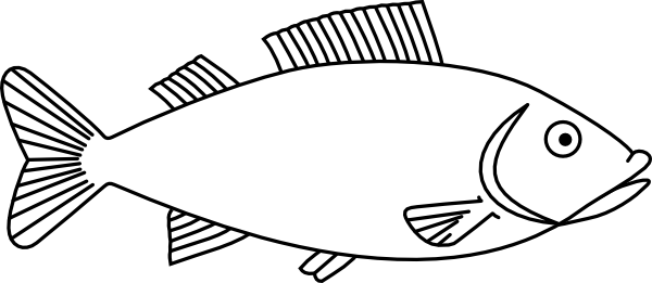 600x261 Easy Long Fish Drawings Fish Outline 3 Clip Art 4 H Projects