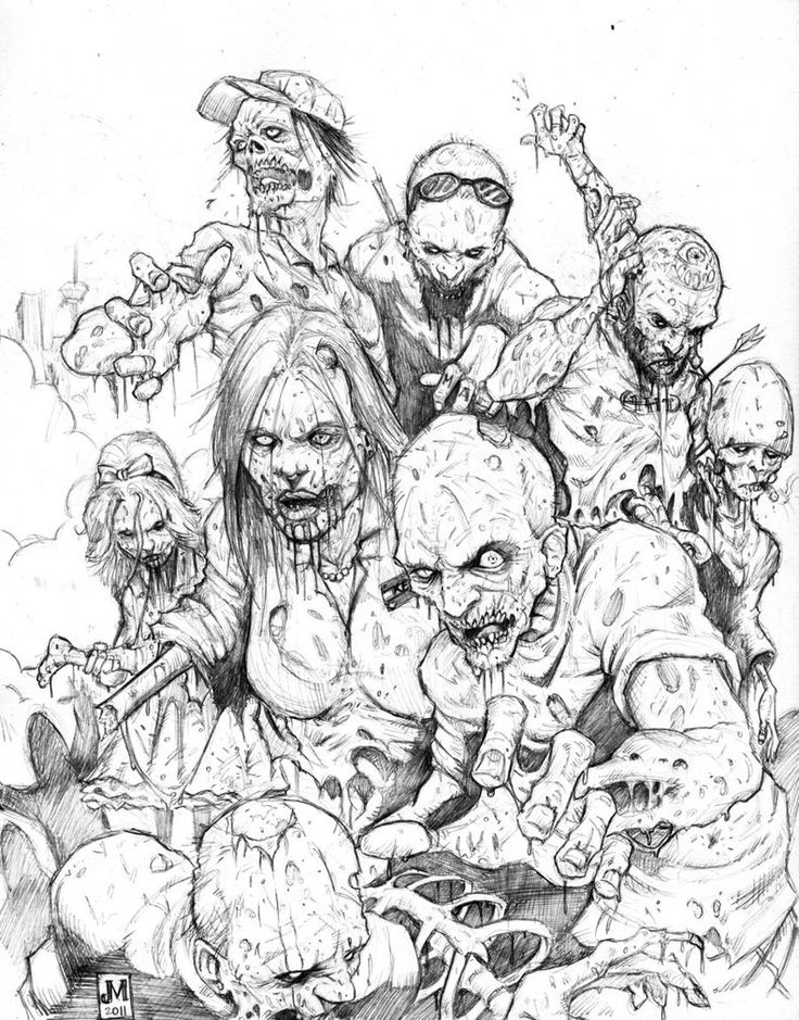 736x939 Zombie Apocalypse Gahaan Tattoo, Travel Sketchbook