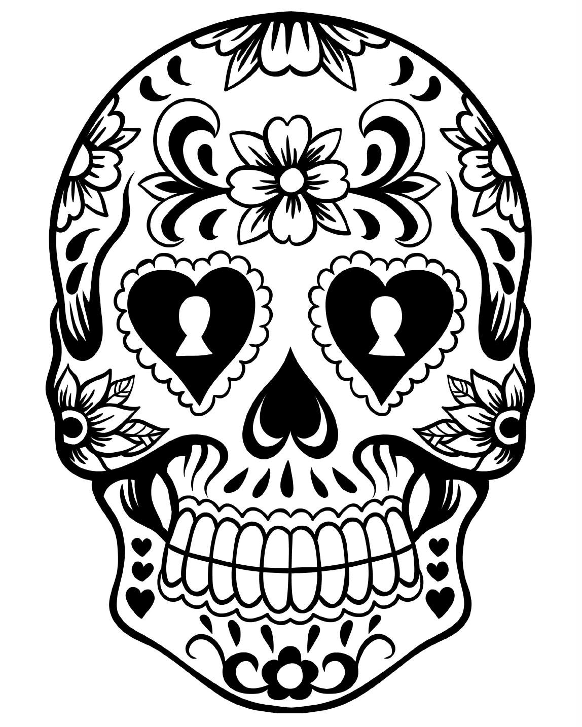 1148x1434 Day Of The Dead Printables Coloring For Snazzy Draw Page Skull Art