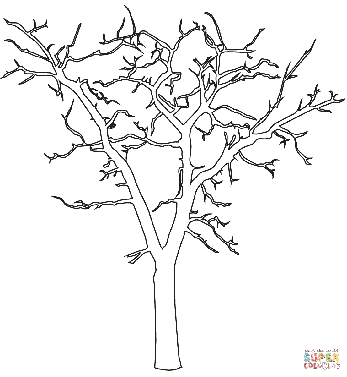 1106x1200 Dead Tree Outline Super Coloring Coloring Pages Or Pattern