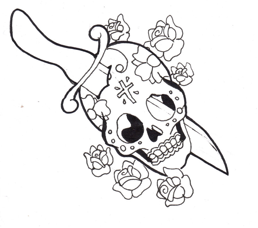 900x796 Day Of The Dead Dagger Lines By Benjirox