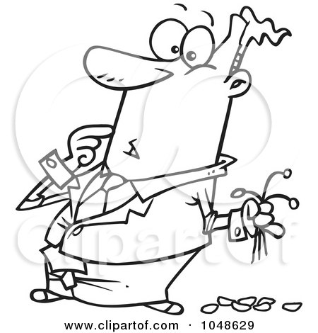 450x470 Royalty Free (Rf) Clip Art Illustration Of A Cartoon Black