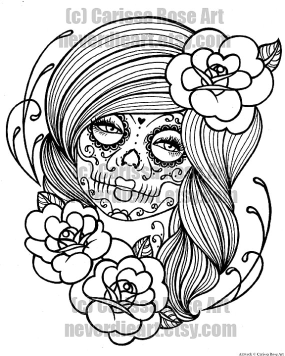 570x712 Digital Download Print Your Own Coloring Book Outline Page
