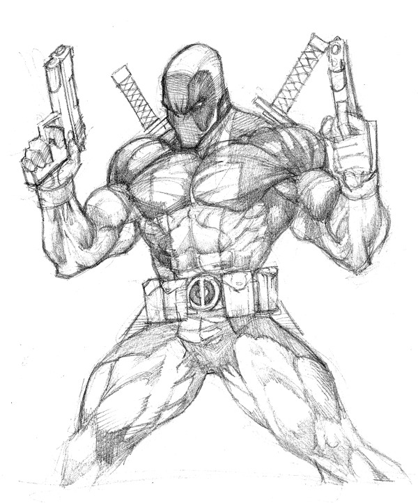 Deadpool Drawing at GetDrawings | Free download