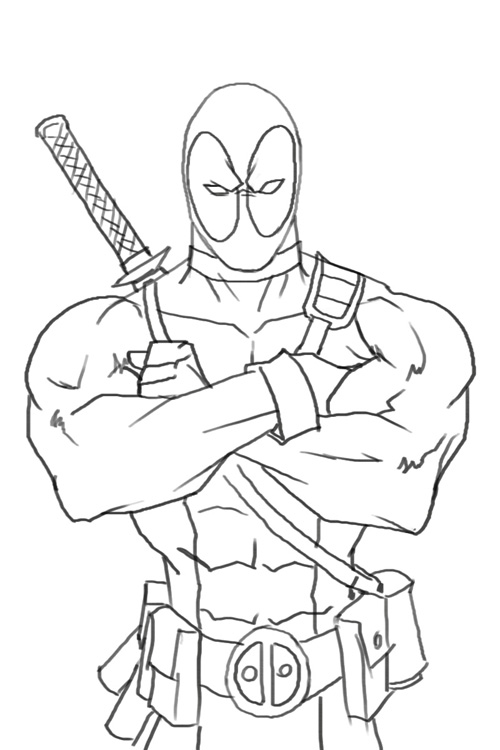 500x750 How To Draw Deadpool