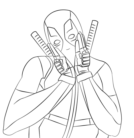 468x480 Deadpool Coloring Pages Free Coloring Pages