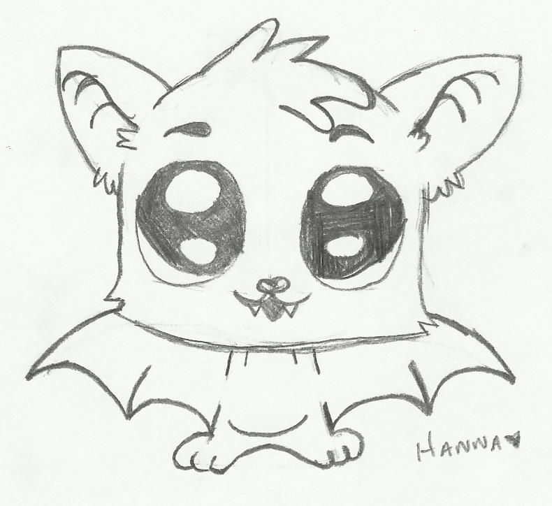 790x724 Baby Bat Drawing