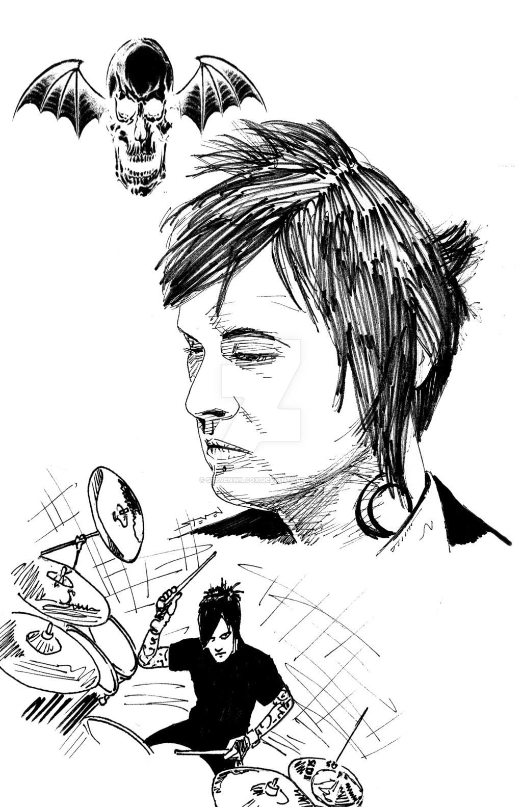 1024x1583 Avenged Sevenfold Logo Drawing How To Draw Death Bat, Avenged